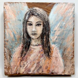 Anioł - obraz na desce - Dorota Waberska